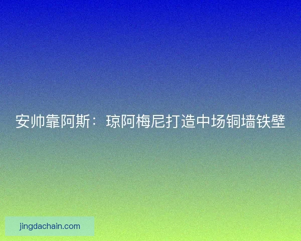 安帅靠阿斯：琼阿梅尼打造中场铜墙铁壁